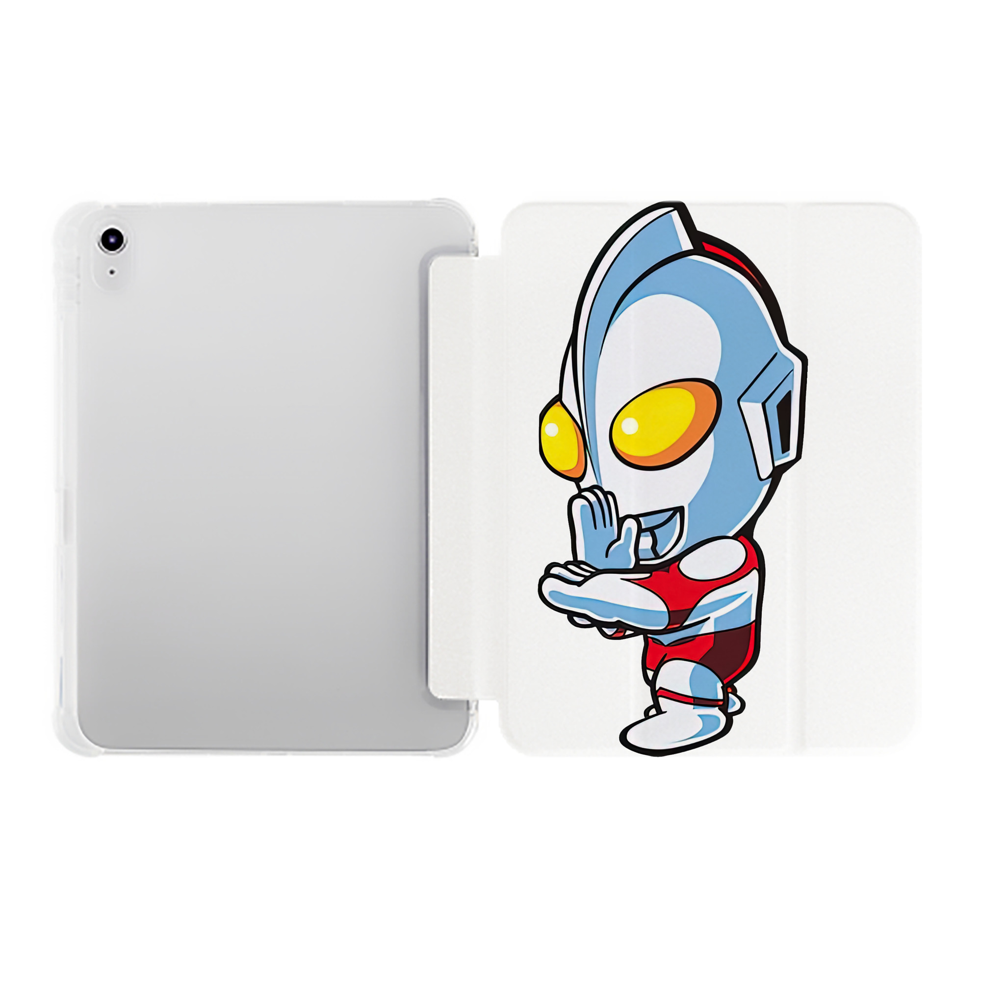 （画像用） ウルトラマン Ultraman IPad ケース ペン収納付き 三つ折りスタンド PUレザー×シリコン 対応機種9.5/10.5/10.9インチ
